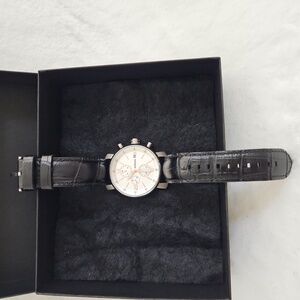 Black Leather Fossil Men's Watch